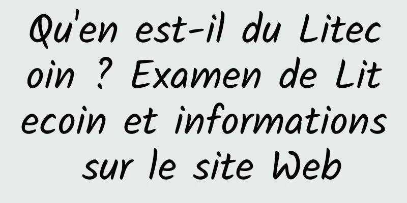 Qu'en est-il du Litecoin ? Examen de Litecoin et informations sur le site Web