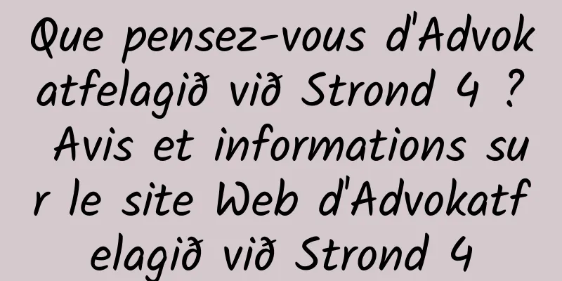 Que pensez-vous d'Advokatfelagið við Strond 4 ? Avis et informations sur le site Web d'Advokatfelagið við Strond 4