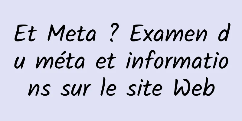 Et Meta ? Examen du méta et informations sur le site Web