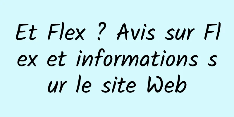 Et Flex ? Avis sur Flex et informations sur le site Web