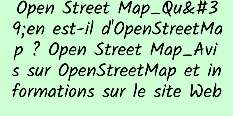 Open Street Map_Qu'en est-il d'OpenStreetMap ? Open Street Map_Avis sur OpenStreetMap et informations sur le site Web