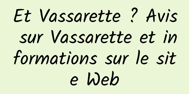 Et Vassarette ? Avis sur Vassarette et informations sur le site Web