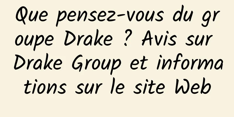 Que pensez-vous du groupe Drake ? Avis sur Drake Group et informations sur le site Web