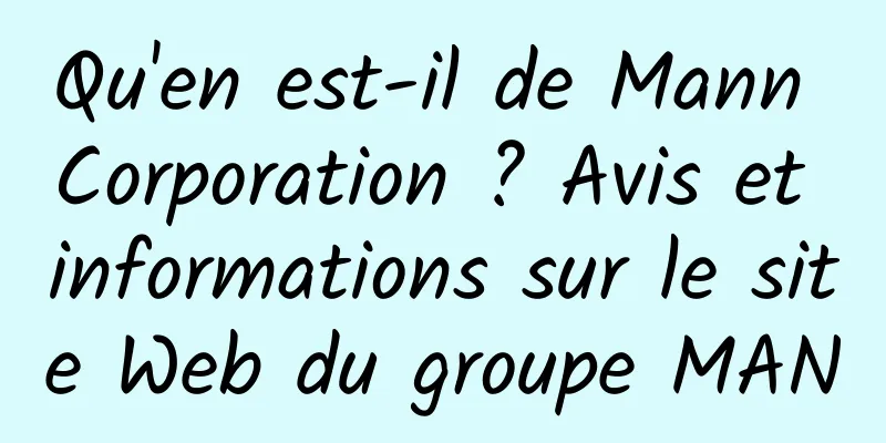 Qu'en est-il de Mann Corporation ? Avis et informations sur le site Web du groupe MAN