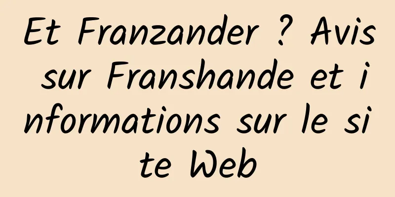 Et Franzander ? Avis sur Franshande et informations sur le site Web