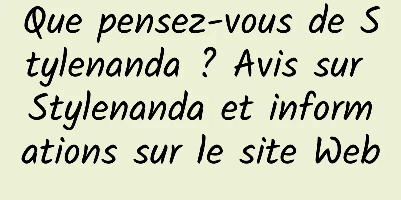 Que pensez-vous de Stylenanda ? Avis sur Stylenanda et informations sur le site Web