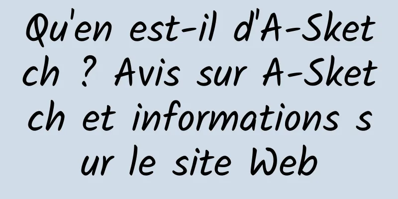 Qu'en est-il d'A-Sketch ? Avis sur A-Sketch et informations sur le site Web