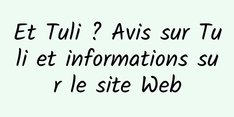 Et Tuli ? Avis sur Tuli et informations sur le site Web