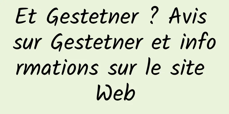 Et Gestetner ? Avis sur Gestetner et informations sur le site Web