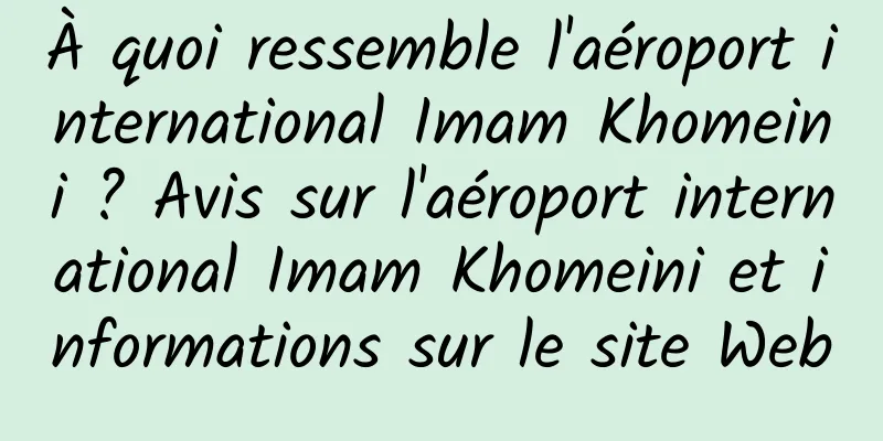 À quoi ressemble l'aéroport international Imam Khomeini ? Avis sur l'aéroport international Imam Khomeini et informations sur le site Web