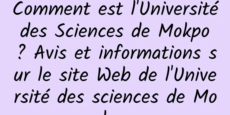Comment est l'Université des Sciences de Mokpo ? Avis et informations sur le site Web de l'Université des sciences de Mokpo