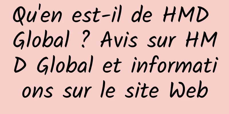 Qu'en est-il de HMD Global ? Avis sur HMD Global et informations sur le site Web