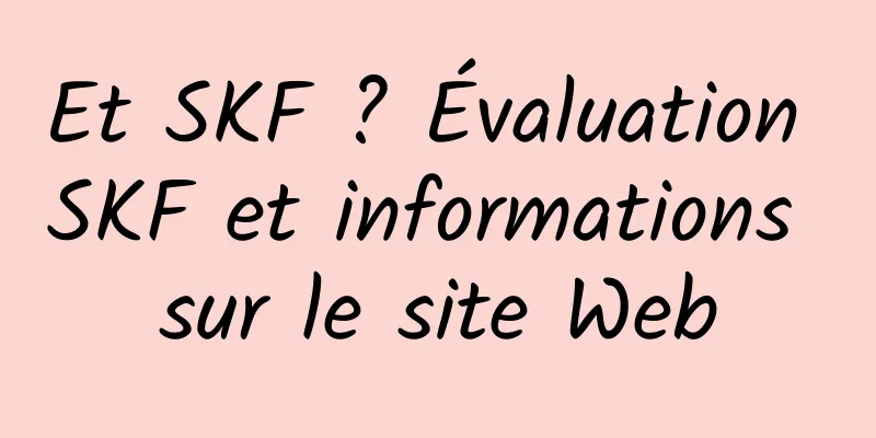 Et SKF ? Évaluation SKF et informations sur le site Web