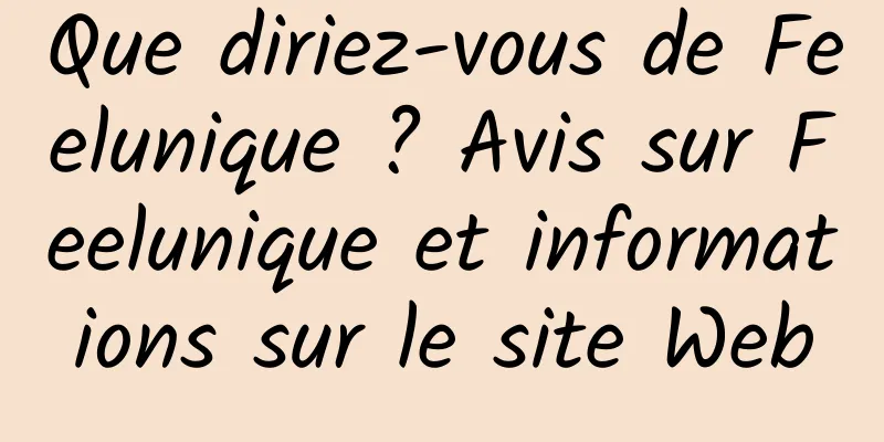 Que diriez-vous de Feelunique ? Avis sur Feelunique et informations sur le site Web