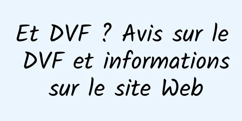Et DVF ? Avis sur le DVF et informations sur le site Web