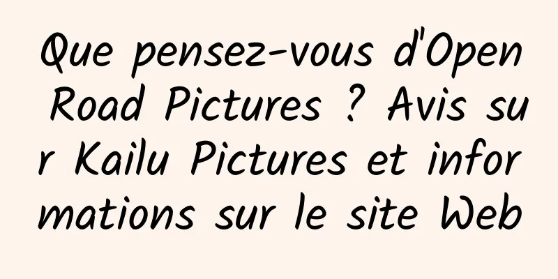 Que pensez-vous d'Open Road Pictures ? Avis sur Kailu Pictures et informations sur le site Web