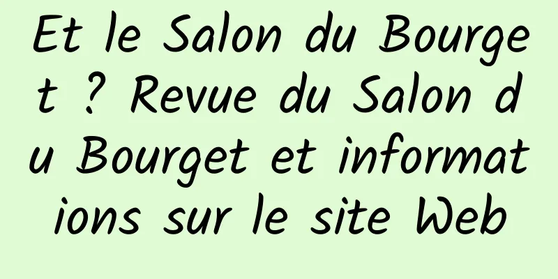 Et le Salon du Bourget ? Revue du Salon du Bourget et informations sur le site Web