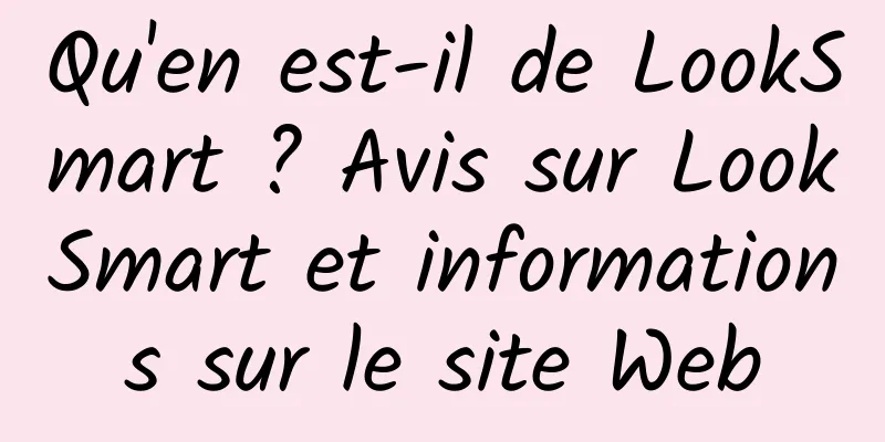 Qu'en est-il de LookSmart ? Avis sur LookSmart et informations sur le site Web