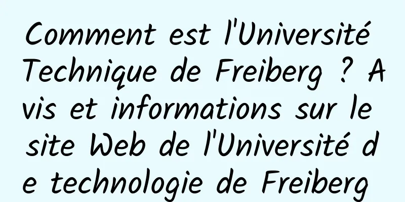 Comment est l'Université Technique de Freiberg ? Avis et informations sur le site Web de l'Université de technologie de Freiberg 