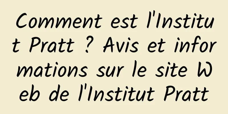 Comment est l'Institut Pratt ? Avis et informations sur le site Web de l'Institut Pratt