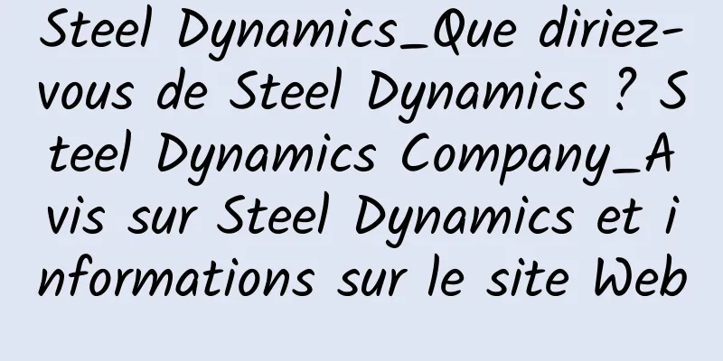 Steel Dynamics_Que diriez-vous de Steel Dynamics ? Steel Dynamics Company_Avis sur Steel Dynamics et informations sur le site Web