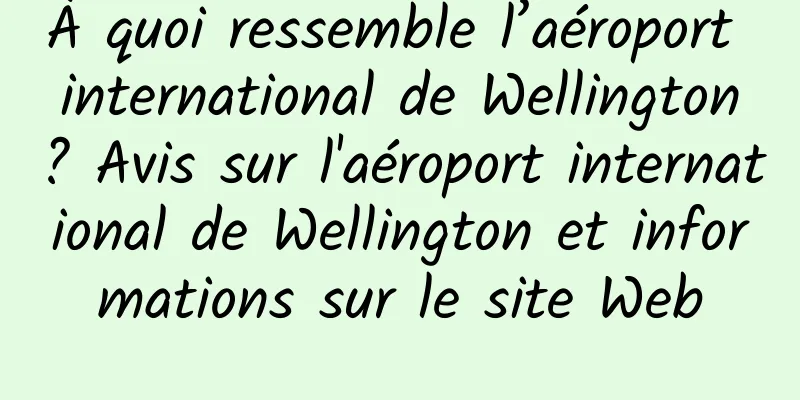 À quoi ressemble l’aéroport international de Wellington ? Avis sur l'aéroport international de Wellington et informations sur le site Web