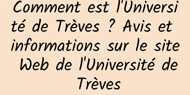 Comment est l'Université de Trèves ? Avis et informations sur le site Web de l'Université de Trèves
