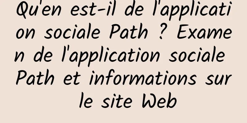 Qu'en est-il de l'application sociale Path ? Examen de l'application sociale Path et informations sur le site Web
