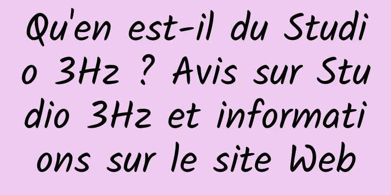 Qu'en est-il du Studio 3Hz ? Avis sur Studio 3Hz et informations sur le site Web