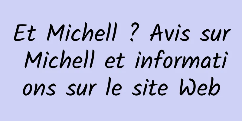 Et Michell ? Avis sur Michell et informations sur le site Web