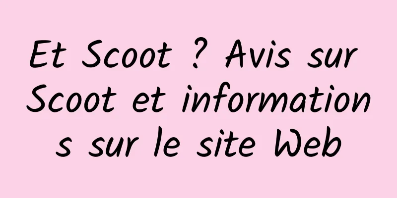 Et Scoot ? Avis sur Scoot et informations sur le site Web