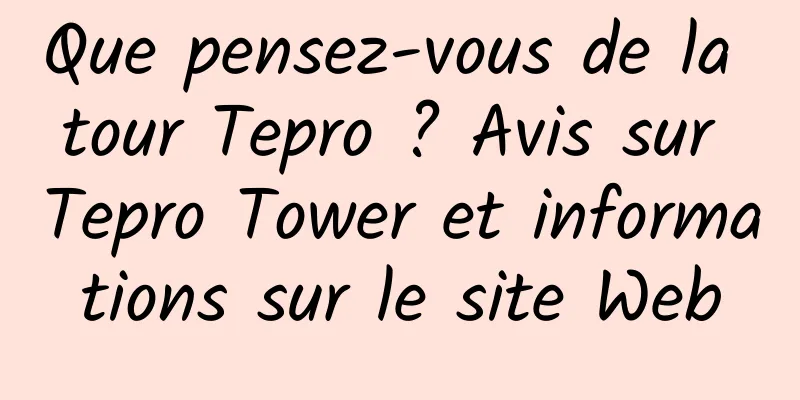 Que pensez-vous de la tour Tepro ? Avis sur Tepro Tower et informations sur le site Web