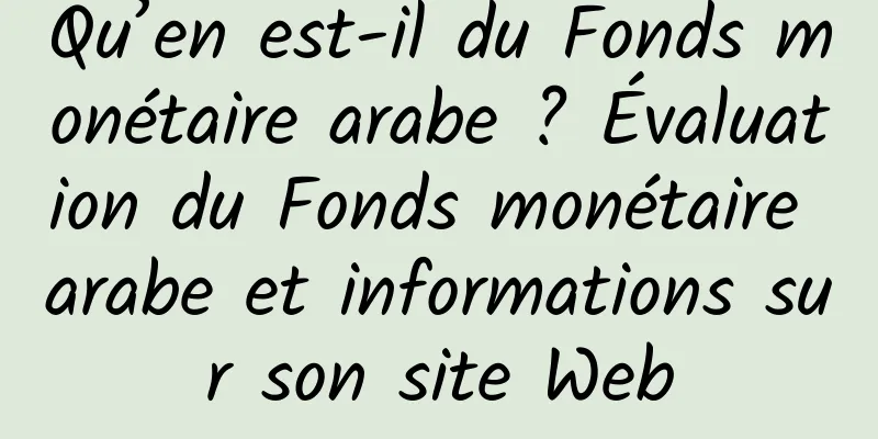 Qu’en est-il du Fonds monétaire arabe ? Évaluation du Fonds monétaire arabe et informations sur son site Web