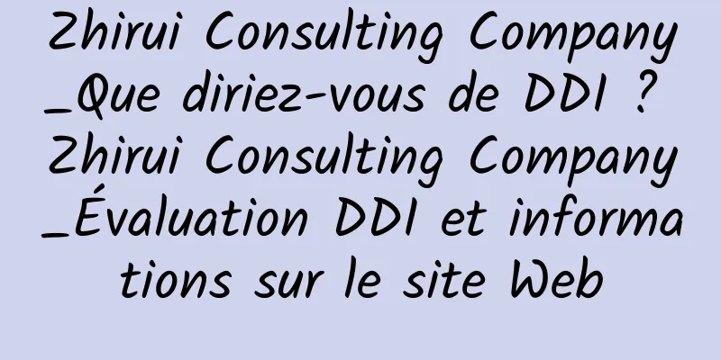 Zhirui Consulting Company_Que diriez-vous de DDI ? Zhirui Consulting Company_Évaluation DDI et informations sur le site Web