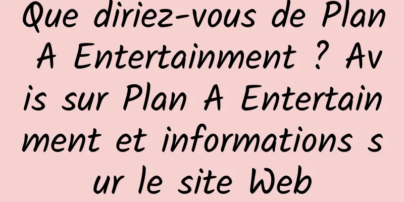Que diriez-vous de Plan A Entertainment ? Avis sur Plan A Entertainment et informations sur le site Web