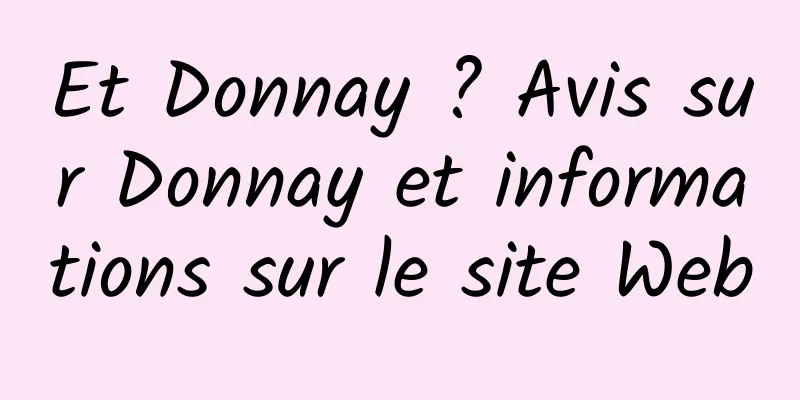 Et Donnay ? Avis sur Donnay et informations sur le site Web