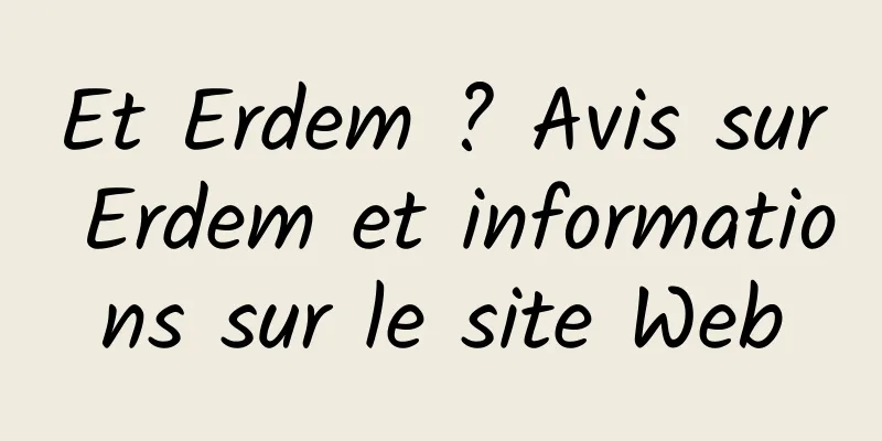 Et Erdem ? Avis sur Erdem et informations sur le site Web