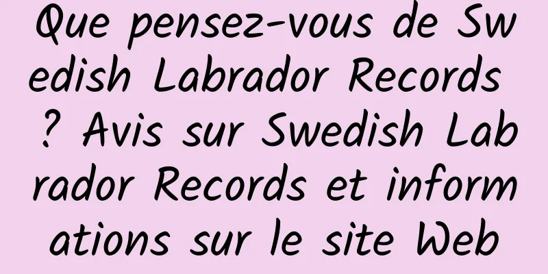 Que pensez-vous de Swedish Labrador Records ? Avis sur Swedish Labrador Records et informations sur le site Web