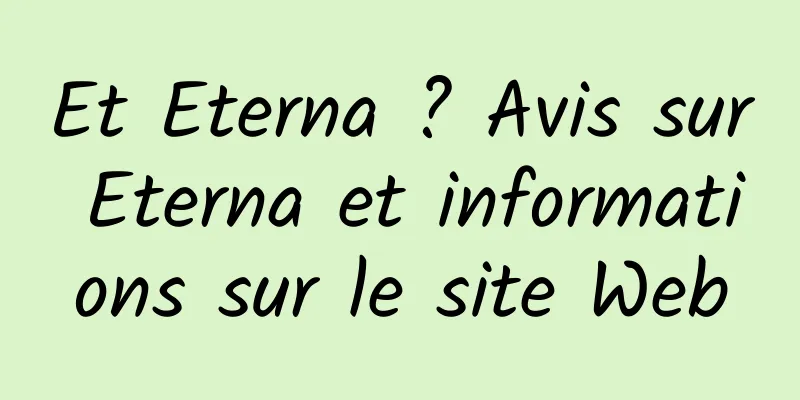 Et Eterna ? Avis sur Eterna et informations sur le site Web