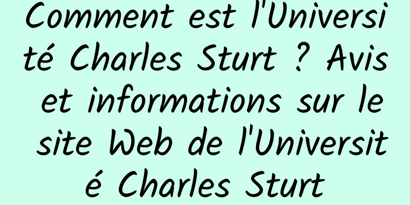 Comment est l'Université Charles Sturt ? Avis et informations sur le site Web de l'Université Charles Sturt