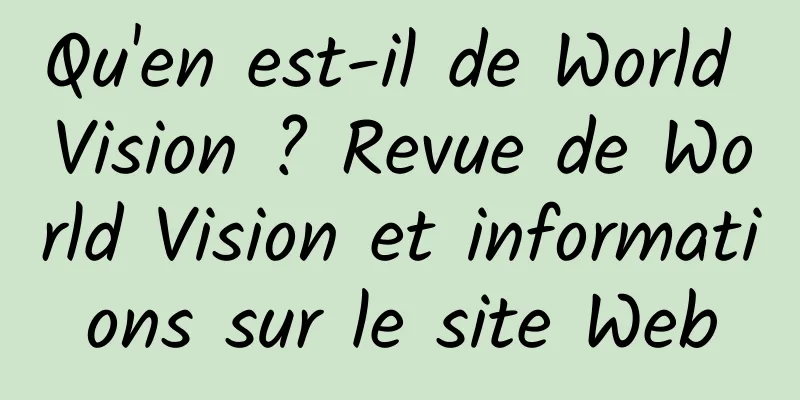 Qu'en est-il de World Vision ? Revue de World Vision et informations sur le site Web