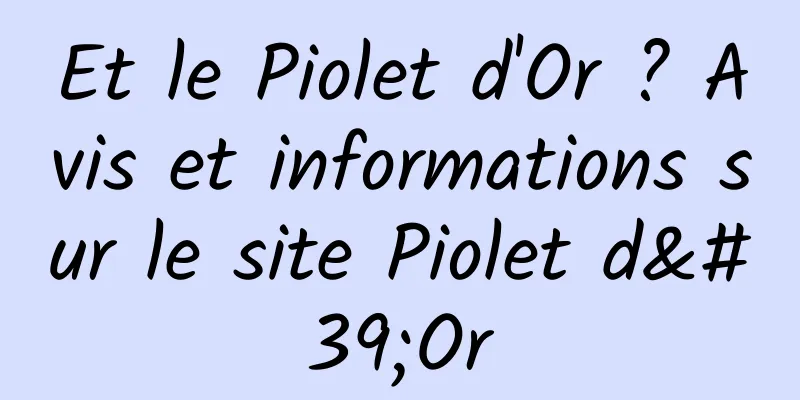 Et le Piolet d'Or ? Avis et informations sur le site Piolet d'Or