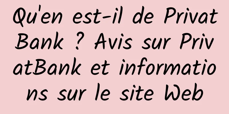 Qu'en est-il de PrivatBank ? Avis sur PrivatBank et informations sur le site Web