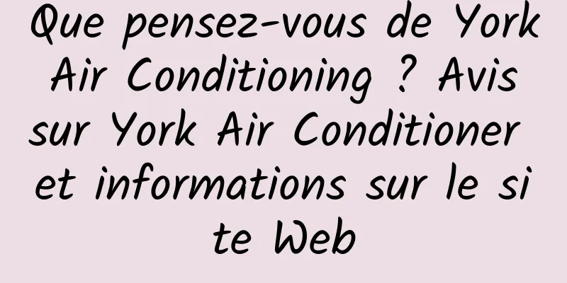Que pensez-vous de York Air Conditioning ? Avis sur York Air Conditioner et informations sur le site Web