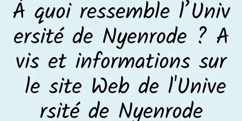 À quoi ressemble l’Université de Nyenrode ? Avis et informations sur le site Web de l'Université de Nyenrode