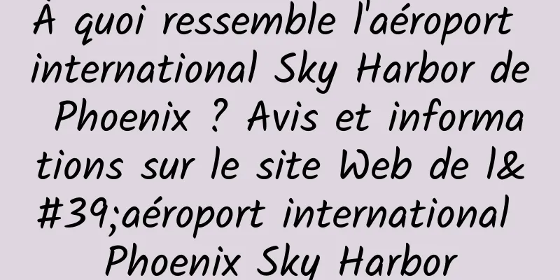 À quoi ressemble l'aéroport international Sky Harbor de Phoenix ? Avis et informations sur le site Web de l'aéroport international Phoenix Sky Harbor