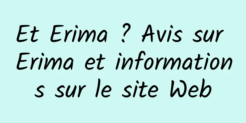 Et Erima ? Avis sur Erima et informations sur le site Web
