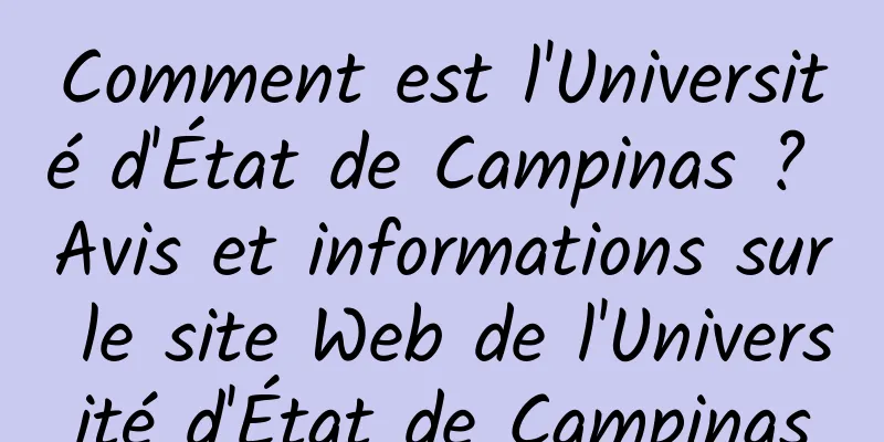Comment est l'Université d'État de Campinas ? Avis et informations sur le site Web de l'Université d'État de Campinas