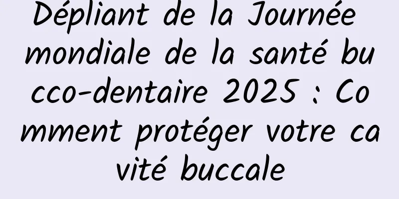 Dépliant de la Journée mondiale de la santé bucco-dentaire 2025 : Comment protéger votre cavité buccale