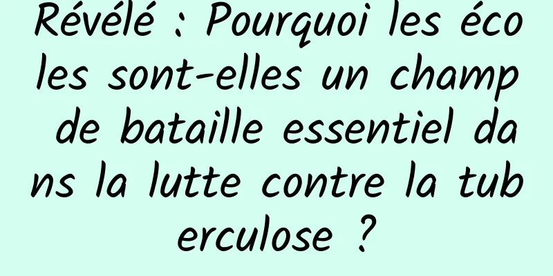 Révélé : Pourquoi les écoles sont-elles un champ de bataille essentiel dans la lutte contre la tuberculose ?